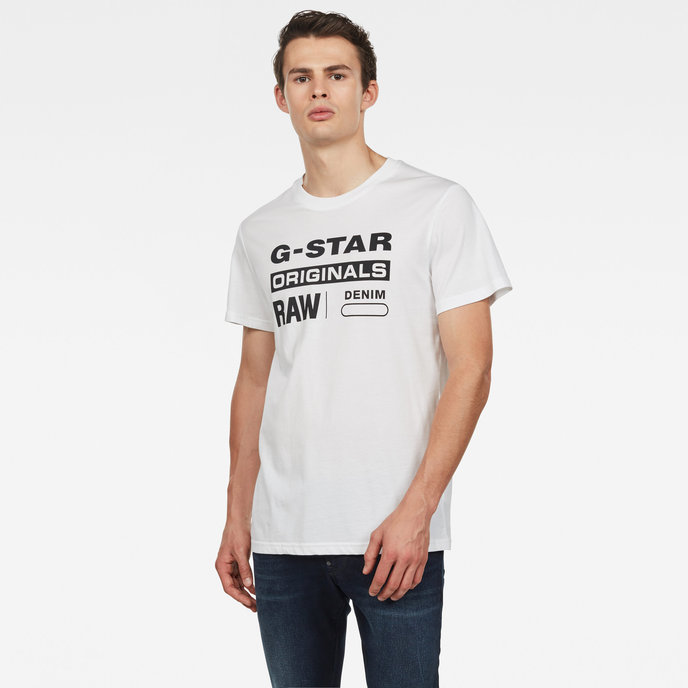 G-STAR Graphic 8 r t ss biele